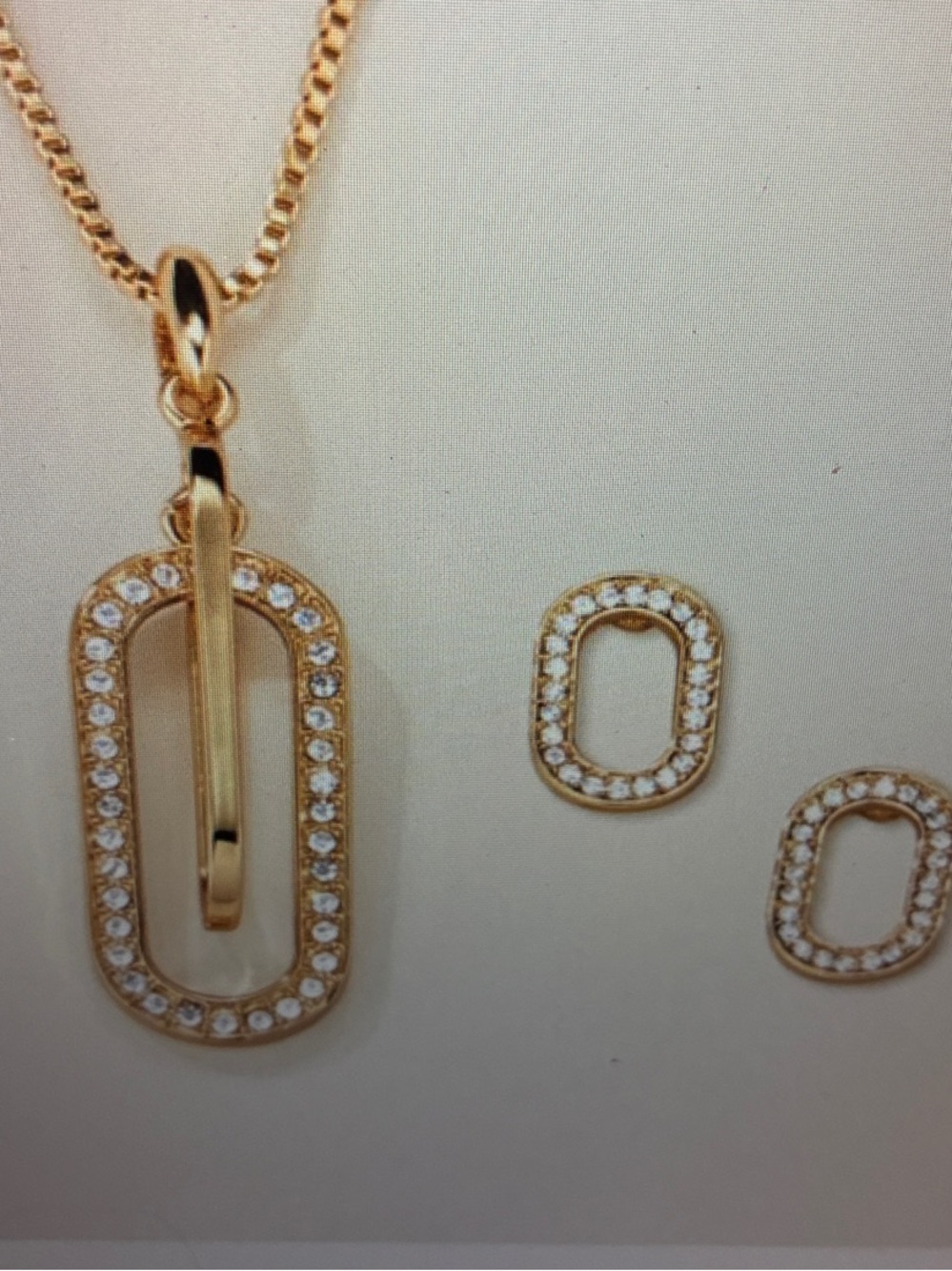 Sleek Links Necklace and Earrings Set